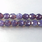 Czech Glass Fire Polish Bead - Round 08MM OPAL AMETHYST