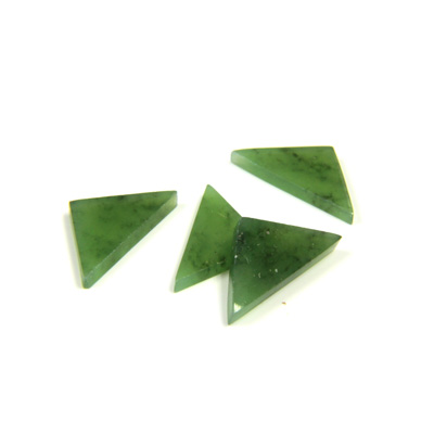 Gemstone Flat Back Flat Top Straight Side Stone - Triangle 14x7MM TAIWAN JADE