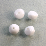 Plastic Bead - Opaque Color Smooth Nugget 12MM CHALKWHITE