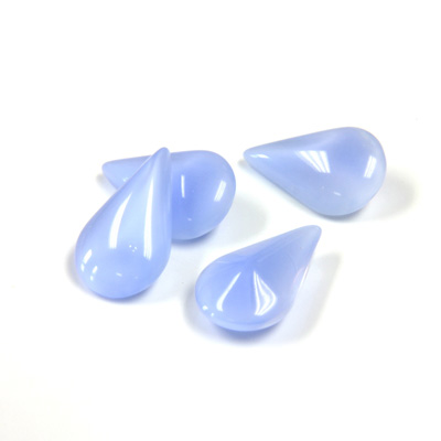 Glass Point Back Buff Top Stone Opaque Doublet - Pear 13x7.8MM BLUE MOONSTONE