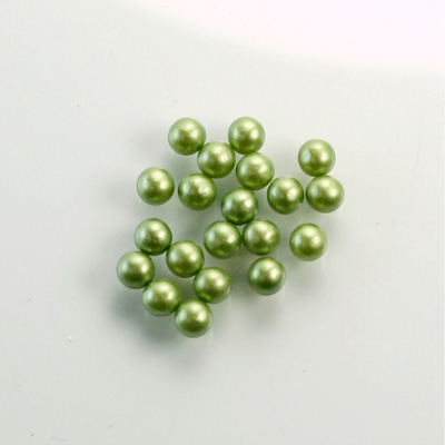 Czech Glass Pearl No-Hole Ball - 3.5MM DARK OLIVE 70458