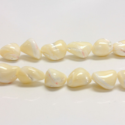 Shell Bead - Smooth Baroque WHITE TROCHUS