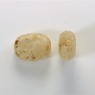 Plastic Bead - Linen Quartz Color Smooth Flat Keg 19x14MM MATTE BEIGE