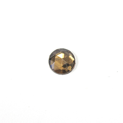 Glass Flat Back Foiled Rauten Rose - Round 07MM SMOKE TOPAZ