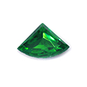 Glass Point Back Foiled Tin Table Cut (TTC) Stone - Fan/Shell 18x13MM LIGHT EMERALD (50110)