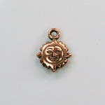 Metalized Plastic Pendant- Sun 16x13MM ANT COPPER