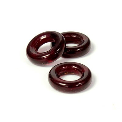 Czech Pressed Glass Ring - 14MM GARNET