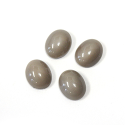 German Glass Medium Dome Moonstone Cabochon - Oval 10x8MM MOCHA BROWN #2824