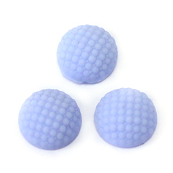 Japanese Glass Medium Dome Dappled Top Opaque Cabochon - Round 11MM Light Blue Turquoise