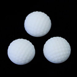 Japanese Glass Medium Dome Dappled Top Opaque Cabochon - 11MM WHITE