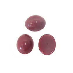 Japanese Glass Medium Dome Opaque Cabochon - Oval 12x10MM BURGUNDY