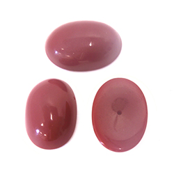 Japanese Glass Medium Dome Opaque Cabochon - Oval 18x13MM BURGUNDY