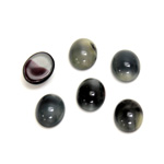 Glass Medium Dome Cabochon - Oval 10x8MM PEARL GREY SPINEL