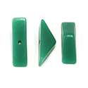 Japanese Glass Opaque Triangle Top Stone - Rectangle Base 16x5MM JADE (opaque)