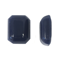 Japanese Glass Opaque Cabochon - Cushion Ocatgon 20x15MM NAVY BLUE