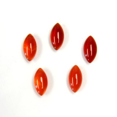 Gemstone Cabochon - Navette 10x5MM CORNELIAN