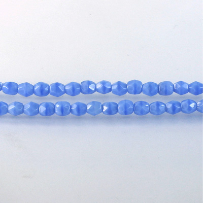 Czech Glass Fire Polish Bead - Round 04MM MOONSTONE BLUE