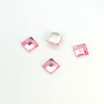 Plastic Flat Back Foiled Rose Cut Rhinestone - Square 06x6MM ROSE