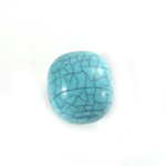 Plastic  Bead - Mixed Color Smooth Drum 18x20MM BLUE TURQ MATRIX