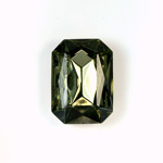 Glass Point Back Tin Table Cut (TTC) Stone - Cushioned Octagon 18x13MM BLACK DIAMOND