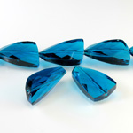 Chinese Cut Crystal Bead - Fancy 25x14MM TEAL