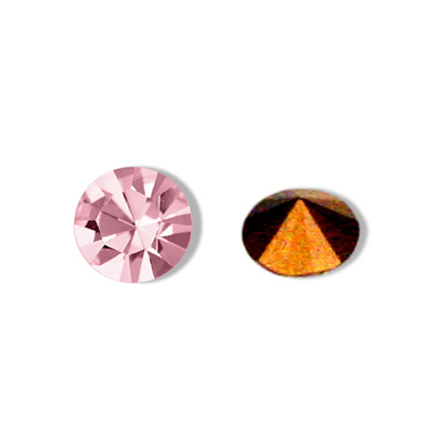 Swarovski Crystal Point Back Foiled Chaton - PP08 LIGHT ROSE