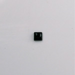 Czech Glass Flat Back Rose Cut Stone - Square 04x4MM JET Unfoiled