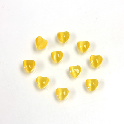 Fiber-Optic Cabochon - Heart 04MM CAT'S EYE SUN