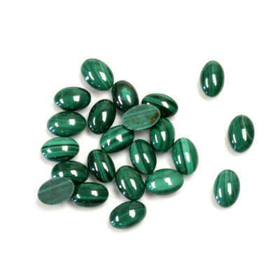 Gemstone Cabochon - Oval 06x4MM MALACHITE