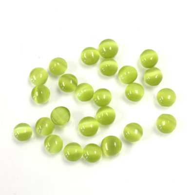 Fiber-Optic Cabochon - Round 04.5MM CAT'S EYE OLIVE