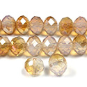 Chinese Cut Crystal Bead - Rondelle 06x8MM OPAL DESERT