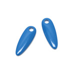 Plastic Pendant - Opaque Color Smooth Pear 30x10MM BRIGHT BLUE