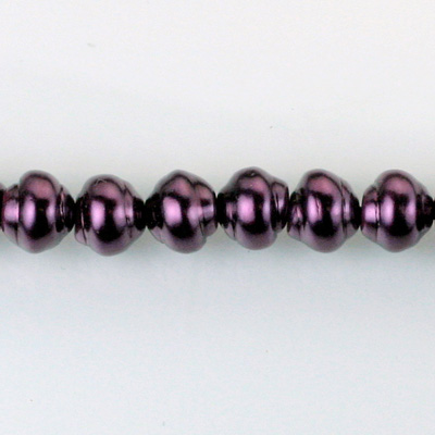 Czech Glass Pearl Bead - Snail Shell 08MM AMETHYST 70979