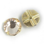 Crystal Stone in Metal Sew-On Setting - Rose Montee SS40 GOLD QUARTZ-GOLD