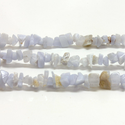 Gemstone Bead - Baroque Chip BLUE LACE AGATE