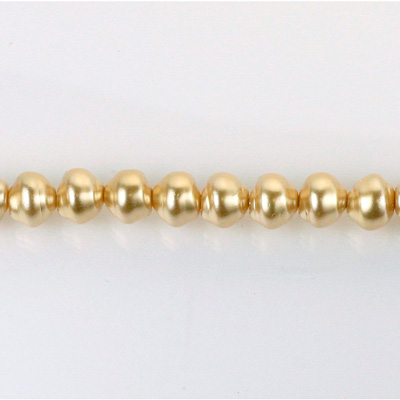 Czech Glass Pearl Bead - Snail Shell 06MM GOLD 70486