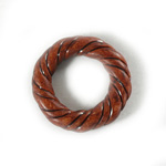 Plastic Bead - Twisted Round Ring 27MM INDOCHINE BROWN