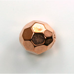 Metalized Plastic Faceted Bead - Round 16MM COPPER