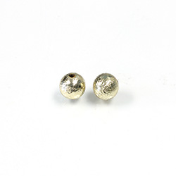 Metalized Plastic Smooth Bead - Round 06MM GOLD TEXTURE