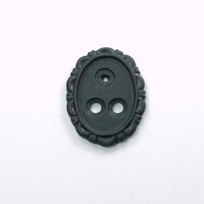 Plastic Engraved Setting - Oval 25x18MM MATTE JET