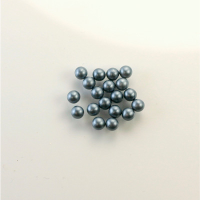 Czech Glass Pearl No-Hole Ball - 2MM DARK GREY 70445