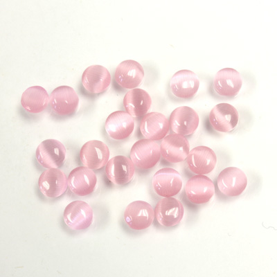 Fiber-Optic Cabochon - Round 04.5MM CAT'S EYE LT PINK