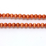 Fiber-Optic Synthetic Bead - Cat's Eye Smooth Round 04MM CAT'S EYE COPPER