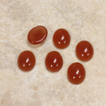 Glass Medium Dome Opaque Cabochon - Oval 10x8MM CORNELIAN