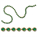 Preciosa MAXIMA Crystal Bezel Chain - PP24 (SS12)  EMERALD-RAW BRASS