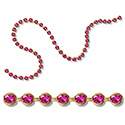 Preciosa MAXIMA Crystal Bezel Chain - PP24 (SS12)  FUCHSIA-RAW BRASS