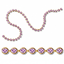 Preciosa MAXIMA Crystal Bezel Chain - PP24 (SS12) LT AMETHYST-RAW BRASS