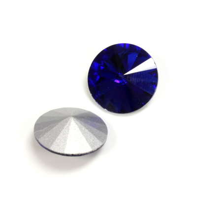 Cut Crystal Point Back Rivoli 16MM SAPPHIRE