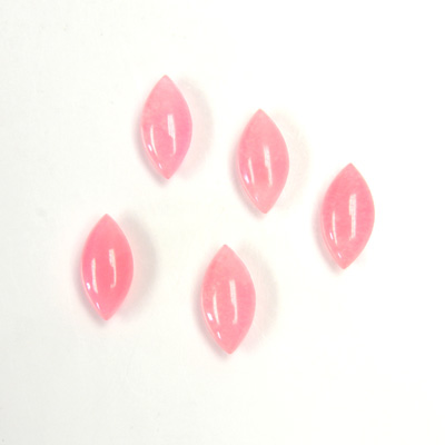 Gemstone Flat Back Cabochon - Navette 10x5MM QUARTZ DYED #98 SALMON