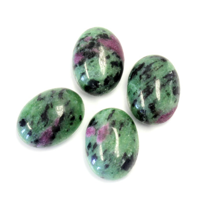 Gemstone Cabochon - Oval 16x12MM ZOISITE RUBY